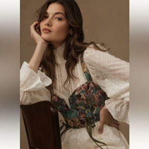 NWT-Anthropologie:By Anthropologie Tapestry Corset
